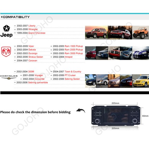 64GB Android Carplay Car Stereo Radio For Dodge Ram Jeep Grand Cherokee Chrysler - 第 5/12 張圖片