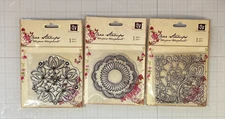 Prima Marketing Mix'd Lot NIP Acrylic Stamps Scrapbooking Cards Junk Journaling