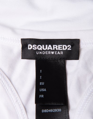 RRP€105 DSQUARED2 Vest Top Size S IT40 US-P Logo Printed Racerback Scoop Neck - Picture 10 of 12