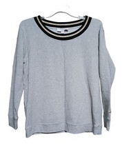Gloria Vanderbilt Gray Sweatshirt wBlack Gold ScoopNeck by LIFE WORX Missy Large