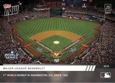 2019 TOPPS NOW #1051 MLB 1ST WORLD SERIES GAME IN WASHINGTON D.C. SINCE 1933