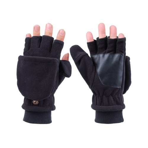 Fleece Flap Gloves Man Student Adult Thicken for Riding Double Layers - Picture 4 of 12