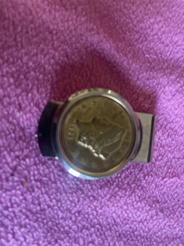 Vintage Kellogg & Co 1854 Liberty Head Gold Color Coin Collector Money Clip USA