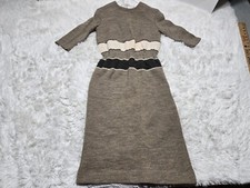 60s 70s Wool Midi A Line Lined Sweater Skirt Dress Flaws* Pullover Murlen Zipper