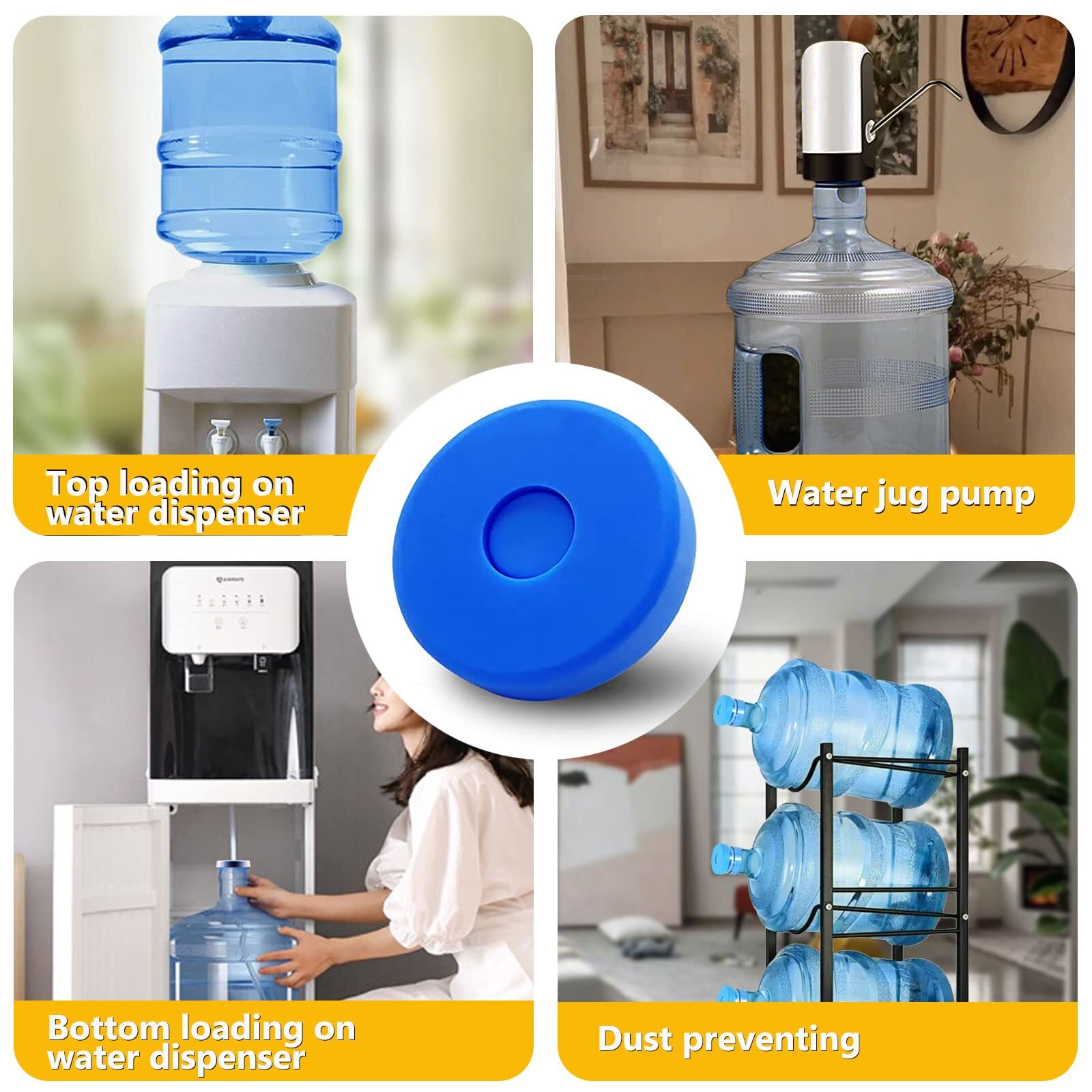 3 Pack 5 Gallon Water Jug Cap Reusable Wate Bottles Lids