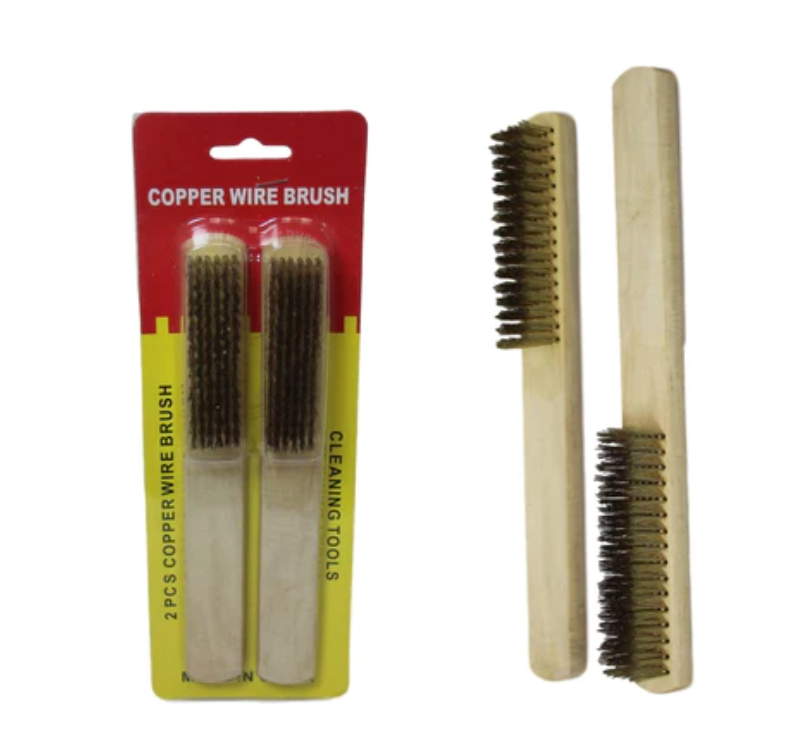 2Pcs 200mm Brass Brush Soft Copper Wire Brush Wire Scratch Brush for
