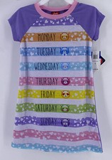 Care Bears Nightgown Girls Size 8 The Days of Week