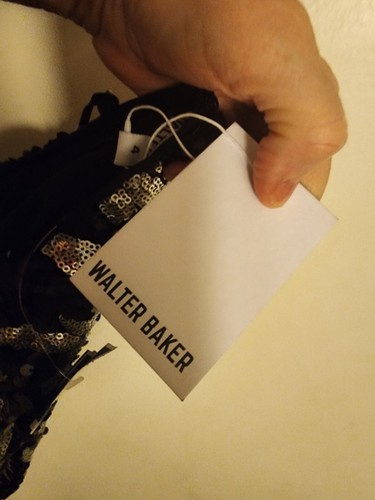 Walter Baker Black & Silver Sequin Mini Dress, NWT, Sz 4, Sexy! - Picture 3 of 6