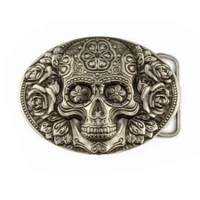 Santa Muerte Gürtelschnalle aus deutschem Si...