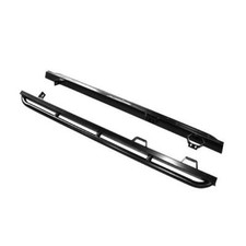 Terrafirma Land Rover Defender 110 Black HD Steel Rock and Tree Sliders - TF810