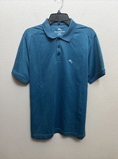 NEW Men's Tommy Bahama Blue Polo Shirt Cotton Polyester NWT 110 Med
