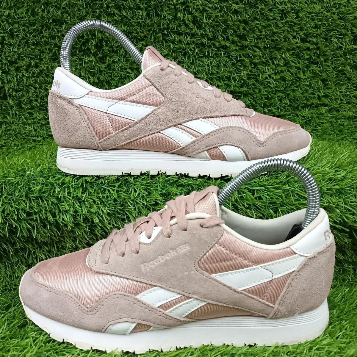 Reebok Classic Nylon White Nude Cream Trainers Size UK 4 | eBay