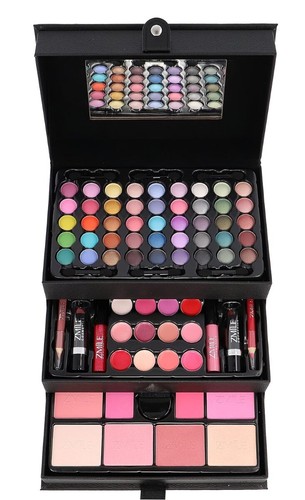 Schminkkoffer Beauty Case black 82 Teile + Koffer in Leder Optik NEU OVP - Bild 2 von 5