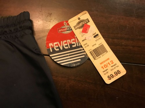 Boy's Size Medium Navy and Gray Sportrax Reversible Sweatpants - Picture 2 of 3