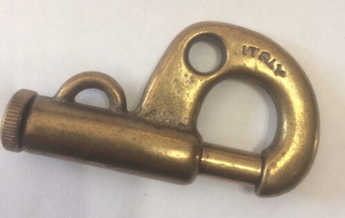 12 BRONZE Jib Hanks Clips ITALY Shackle Brass Boat Ship Sail New NOS 2 1/8" NEW - Foto 5 di 12