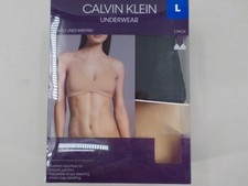 2 PK CALVIN KLEIN BRA SET SZ L BLACK BARE LIGHTLY LINED WIREFREE MICROFIBER NIOP