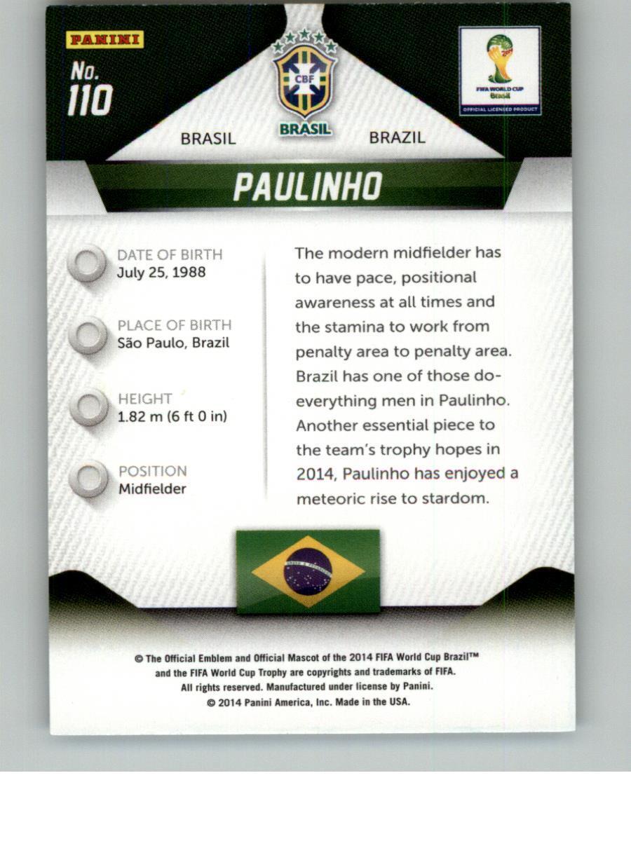 2014 Panini Prizm FIFA World Cup Brazil Paulinho 110 Brazil | eBay