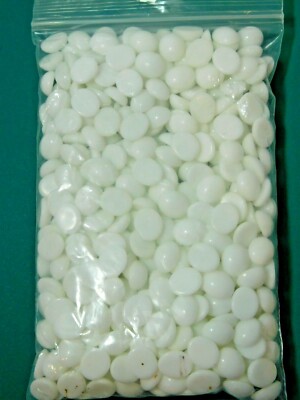 Vintag Western Germany Cab Flat Beads Jewel Maker Oval White 12 x 10 mm 340g B14
