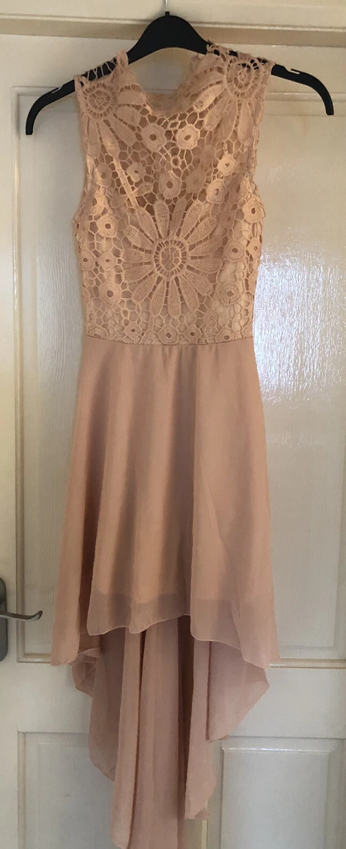 Boutique lace top clearance chiffon dip hem dress