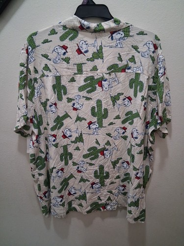 Peanuts Snoopy Mens Style All Over Print Button Down Size 2X NWT - Picture 5 of 5