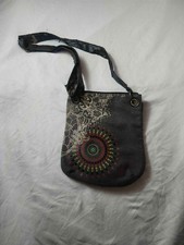Borsa a tracolla Desigual Boho floreale mandala tela borsa paillettes ricamate