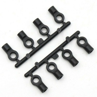 YEAH RACING KUGELPFANNE OFFEN KURZ 4.8x10MM FÜR TAMIYA (8 STK.)SCHWARZ # YA-0563
