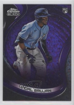 2022 Chrome Black Purple Mini-Diamond Refractor /150 Vidal Brujan Rookie RC o1w