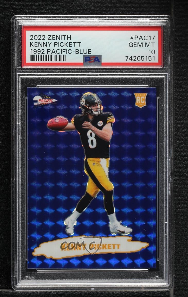 2022 Panini Zenith 1992 Pacific Blue Kenny Pickett PSA 10 GEM MT Rookie RC 14do