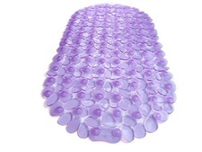 TIKE SMART Pebbles Non-Slip Bathtub Oval 27"x14" , Transparent Purple