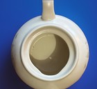 Pfaltzgraff Floral Ceramic Teapot w/ Lid Handles Glossy White 4-Cup — photo 2