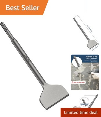 Efficient 10'' Tile Removal Chisel - Flexible Alloy Steel Edge for SDS Plus