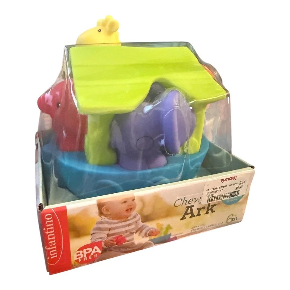 Ноев ковчег детская игрушка инфантино жевательный ковчег 6 месяцев прорезывание зубов животные игрушка друзья игры - Изображение 4 из 4
