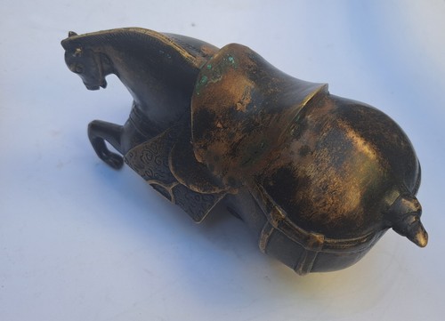 Chinese Vintage Copper Horse Statue Figurine 16x9cm. Post Included Aus - Picture 4 of 12