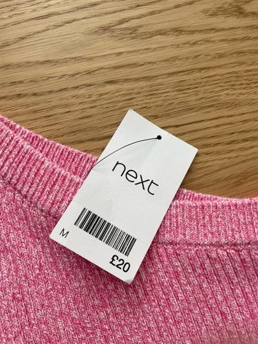 Next Pink One Shoulder Knitted Top, Medium, New £20 - Picture 2 of 12