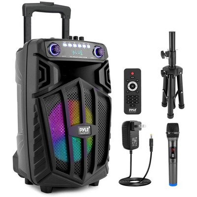 Pyle 680W Portable Bluetooth PA Speaker  10'' Rechargeable Outdoor Karaoke Spe...