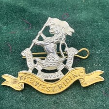 The West Riding Regiment Staybrite Cap Badge 2 Lugs