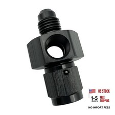Aluminum -4 AN Male to 4AN Female swivel with Two 1/8" NPT Ports for Pressure