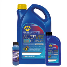 MORRIS 5W20 Fully Synthetic Ford Ecoboost Engine Oil C5 6L + Screen Wash 9.08 per litre