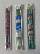 Vintage Knitting Needles Lot New 7 Inch Susan Bates Zephr Marcia Lynn