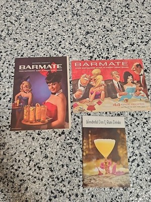 Lot Of 3 Vintage SOUTHERN COMFORT BARMATE GUIDE TO EXPERT DRINK MIXING