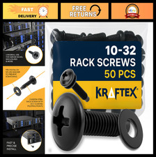 50-Pack Rack Screws 10-32 - Versatile Server Rack Accessories with Washers for A