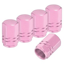 5Pcs Tire Valve Stem Caps Aluminum Alloy Tire Air Caps, Pink