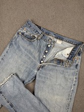 Vintage Levis Jeans Mens 34x34 FITS 34x33 Blue 501 Straight Paper Tag 2005 Y2K