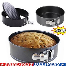 6/8/10inch Non Stick Round Cake Tin Spring Form Loose Base Tray Pan Baking gifts