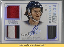 2013 National Treasures Rookie NHL Gear 21/75 Jonathan Huberdeau Auto READ 7b5