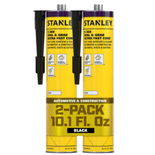 Stanley S360 Seal  Grab Ultra Fast Cure, 10.1oz 2 Pack   Black-Multicolor