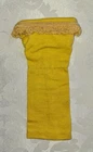 Vintage 1960s Barbie Doll PAK knit Fashion Dress Yellow Gold Black Label Nice!