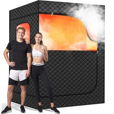 2 Person Portable Steam Sauna for Home, 1 or 2 Person Full Body Home Spa 
