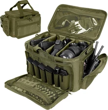 Tactical Gun Range Bag for Handguns and Ammo, Firearm Rifle Pistol Case for Outd