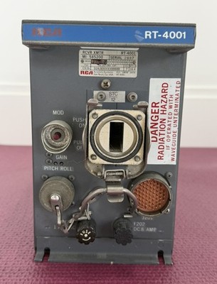 Aircraft Part: RCVR XMTR MI-585200 RCA RT-4001 Receiver Transmitter